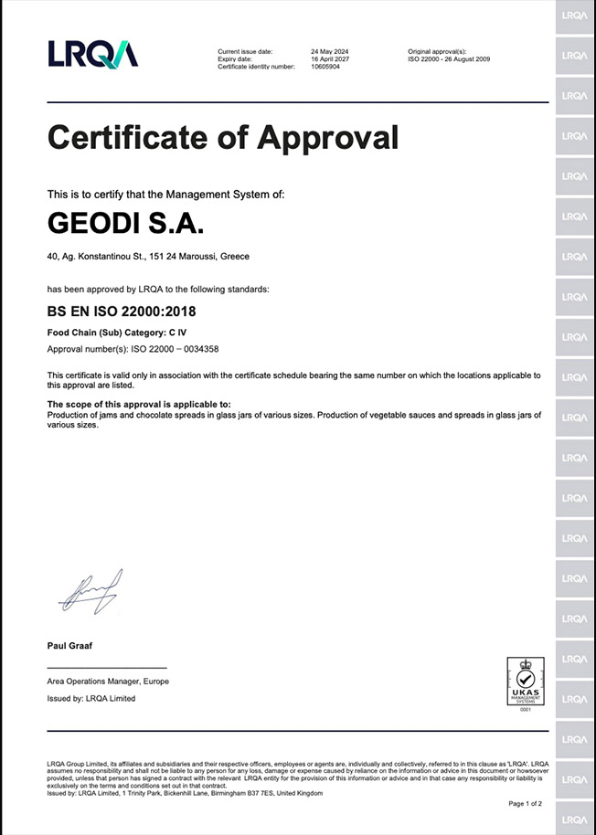 ISO 22000:2018 Certification
